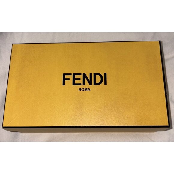Fendi Karlito Long Studded Black Saffiano Zip Wallet In Original Box. Authentic - Picture 4 of 16